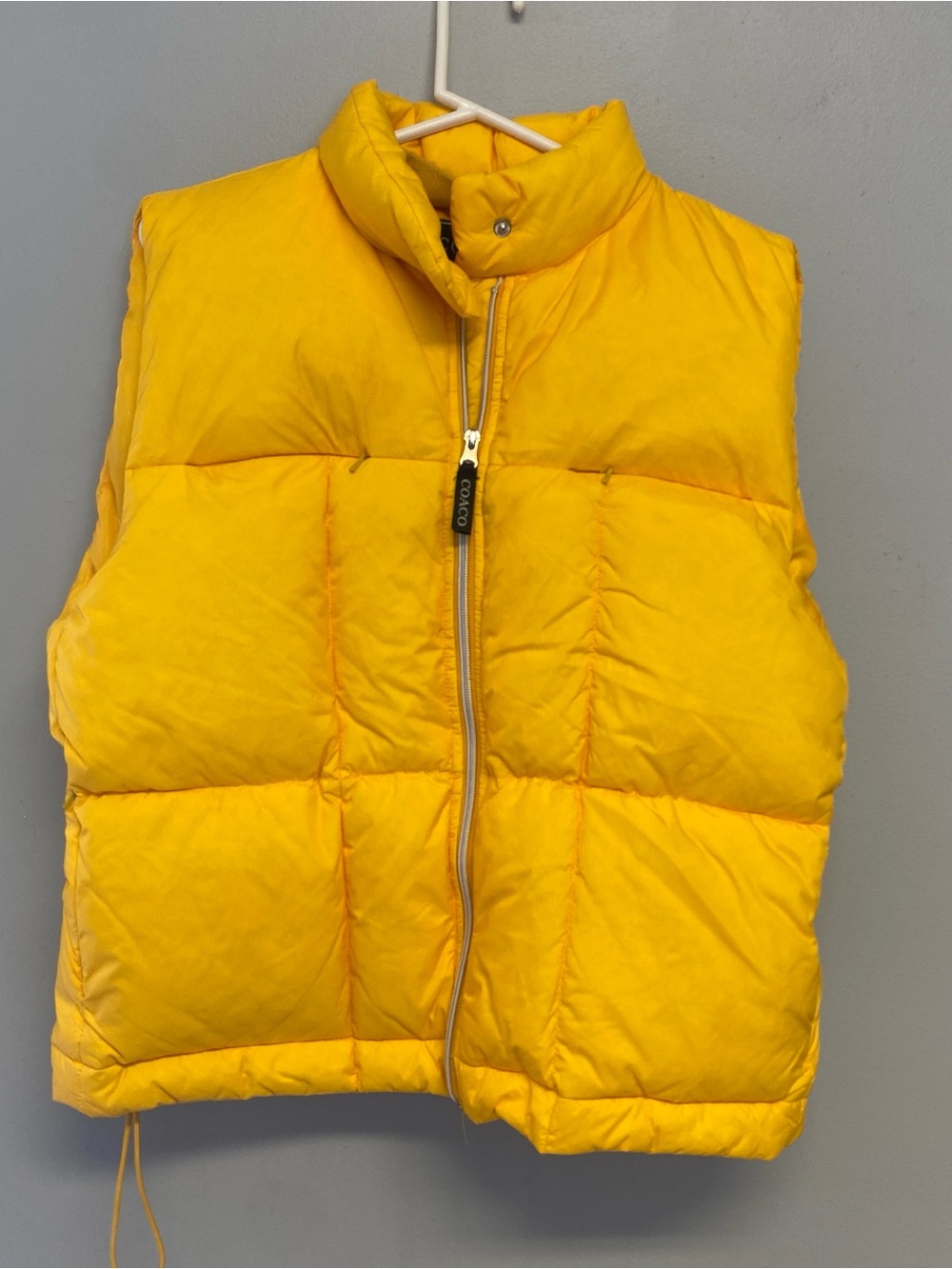 Women's Yellow Puffer Vest - Quilted Sleeveless Jacket